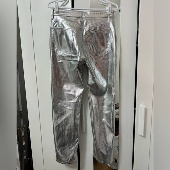 Gap High Rise Vegan Leather Cheeky Straight Pants - Picture 4 of 8